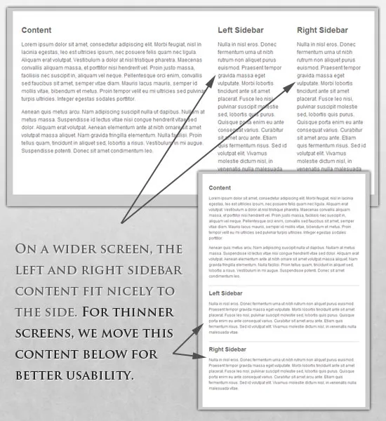 Mobile.css child stylesheet rearranging the layout — sidebars cleared, content widened to 100%, structural elements re-floated