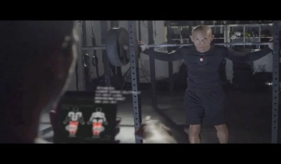 Athos smart fitness apparel — warped-knit shirt and shorts with 14 EMG sensors, heart-rate sensors, and a Core wireless data module