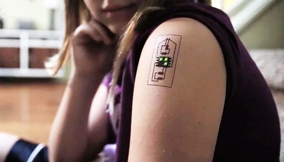 Invisible wearables — tech tattoos and skin-mounted sensors from Chaotic Moon and New Deal Design