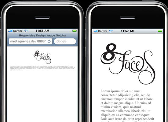 Responsive Design iphone scale